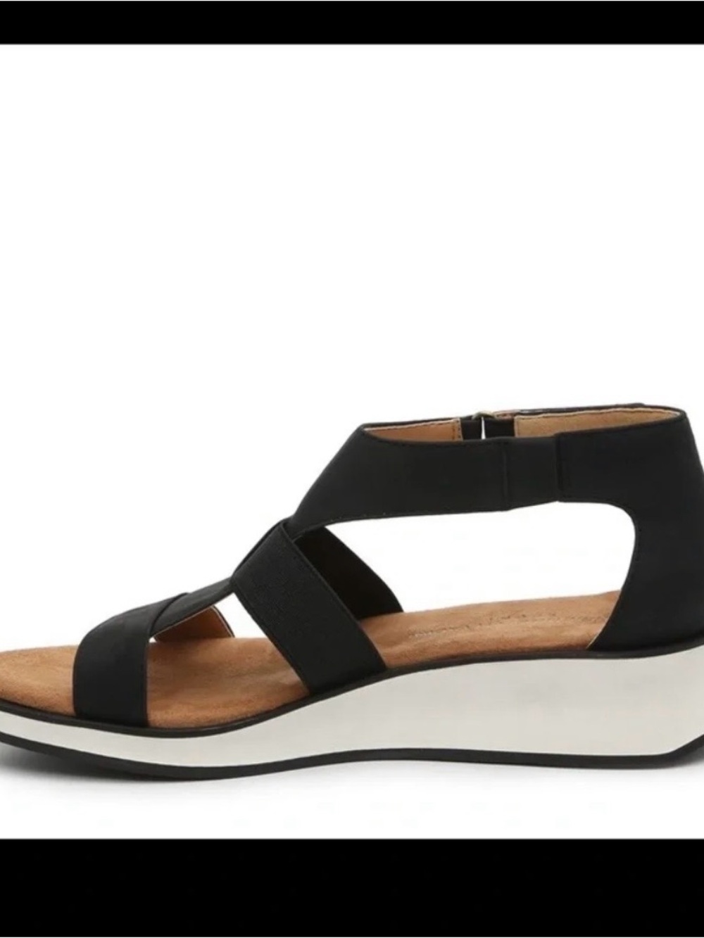 Adrienne Vittadini Black Mabelle Platform Sandal. NWT. 8.5